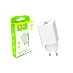 CHARGER ADAPTER DENMEN DC02 DUAL USB PORTS 5V/2.4A WHITE CHARGER ADAPTER DENMEN DC02 DUAL USB PORTS 5V/2.4A WHITE